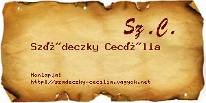 Szádeczky Cecília névjegykártya